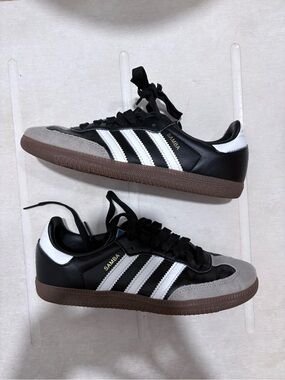 adidas Black White Grey Samba Classic Sneakers